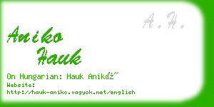 aniko hauk business card